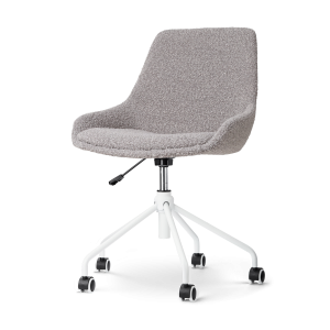 Nolon Nout-Isa Bureaustoel Bouclé Taupe – Stof – Wit Onderstel Nolon Nout-Isa Bureaustoel Bouclé Taupe – Stof – Wit Onderstel