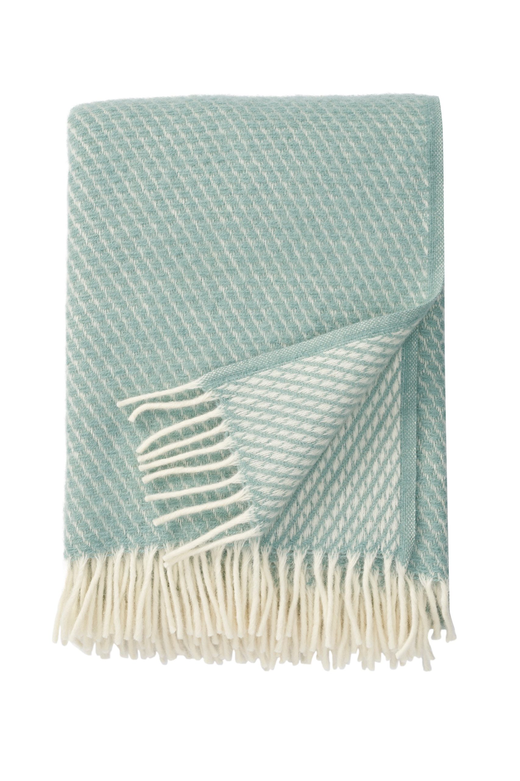 Klippan 100% wollen - deken Velvet - duck egg blue - 130x200cm