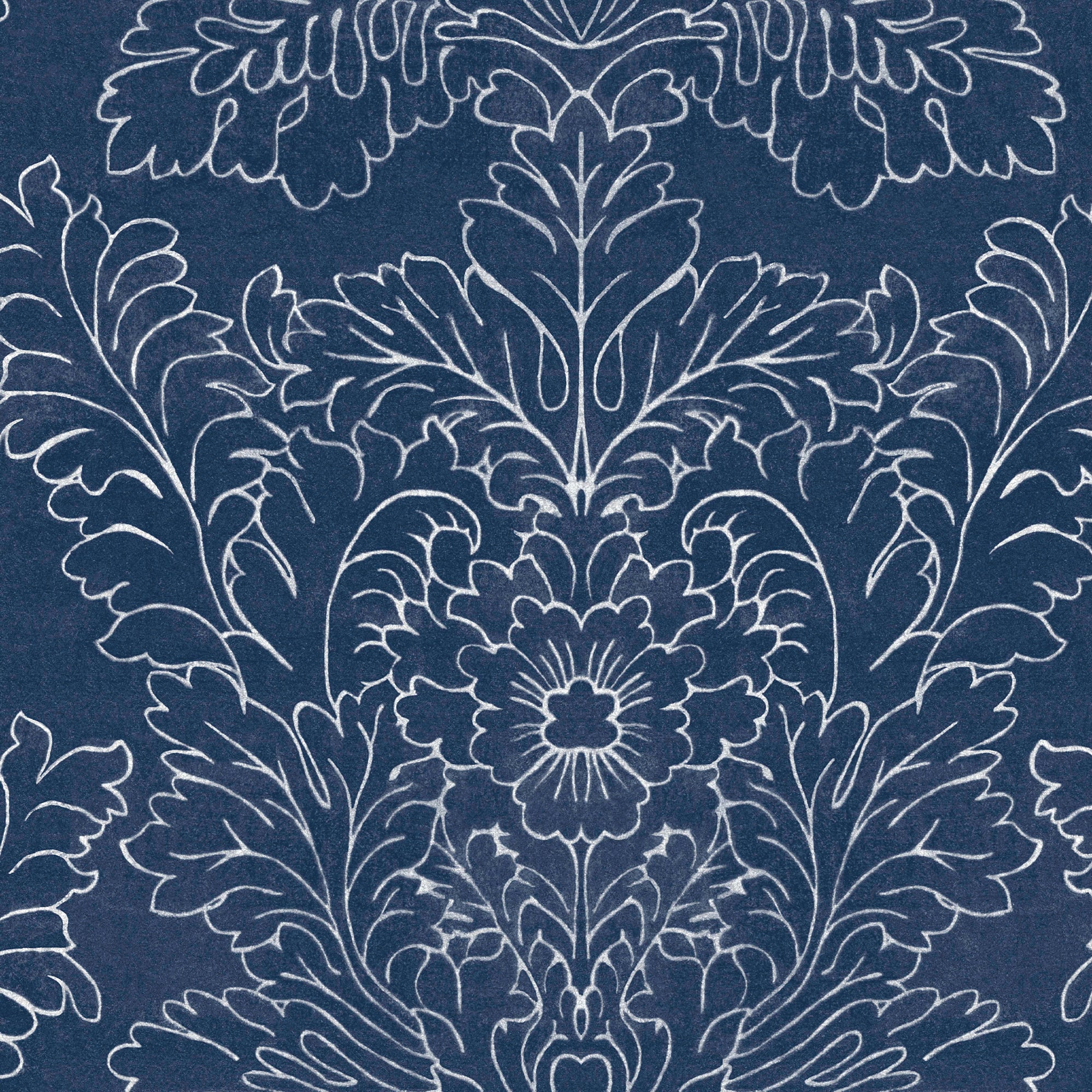 Laura Ashley Vliesbehang - Silchester Midnight Seaspray Blue - Blauw 1