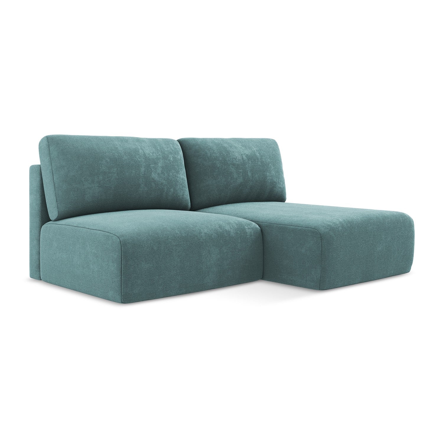 LaMiaSofa hoekbank rechts Ostia - chenille stof - jeans - 210x149x79
