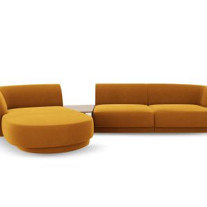 Micadoni linker modulaire bank Miley 3-zits, flueel, geel – 178x303x70 Micadoni linker modulaire bank Miley 3-zits, flueel, geel – 178x303x70