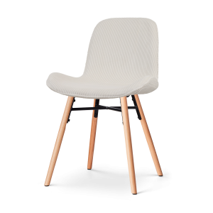 Nolon Nena-Fé Eetkamerstoel Créme – Ribstof – Houten Poten Nolon Nena-Fé Eetkamerstoel Créme – Ribstof – Houten Poten