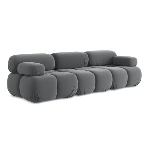 LaMiaSofa 3-zits bank Sanremo – velours – staal – 285x96x70