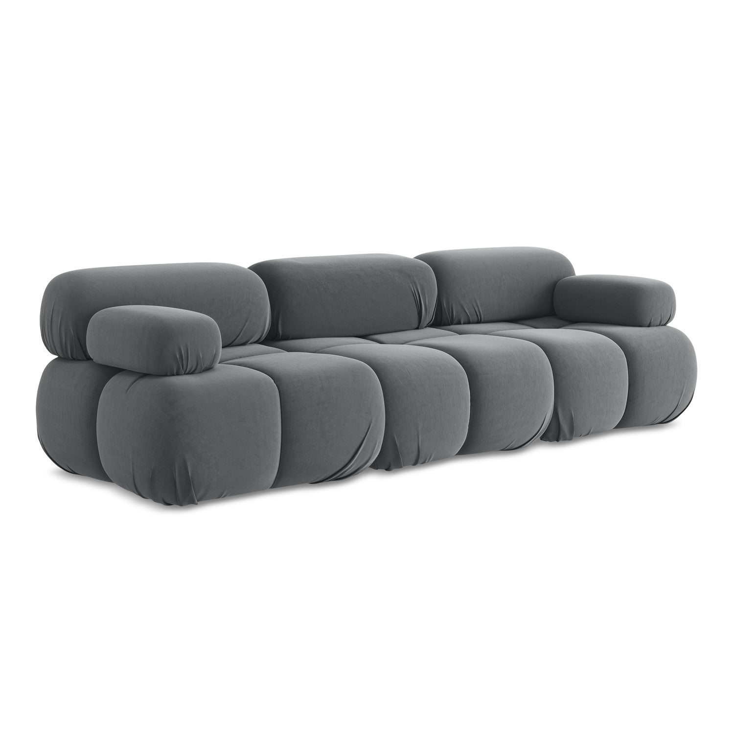 LaMiaSofa 3-zits bank Sanremo - velours - staal - 285x96x70