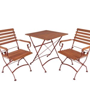 MaximaVida inklapbare vierkante acacia bistro set Toscana 70 cm roestb MaximaVida inklapbare vierkante acacia bistro set Toscana 70 cm roestb