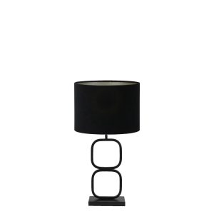 Light & Living tafellamp Lutika/Velours – zwart, zwart – 30x30x67cm Light & Living tafellamp Lutika/Velours – zwart, zwart – 30x30x67cm