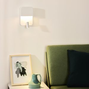 Lucide bedlamp BOXER – Geïntegreerde LED – Wit Lucide bedlamp BOXER – Geïntegreerde LED – Wit