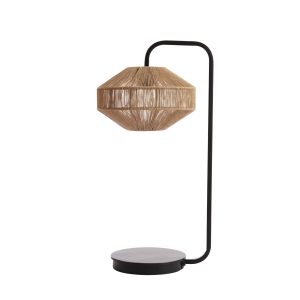Light & Living tafellamp Lyra – bruin – Ø26cm Light & Living tafellamp Lyra – bruin – Ø26cm