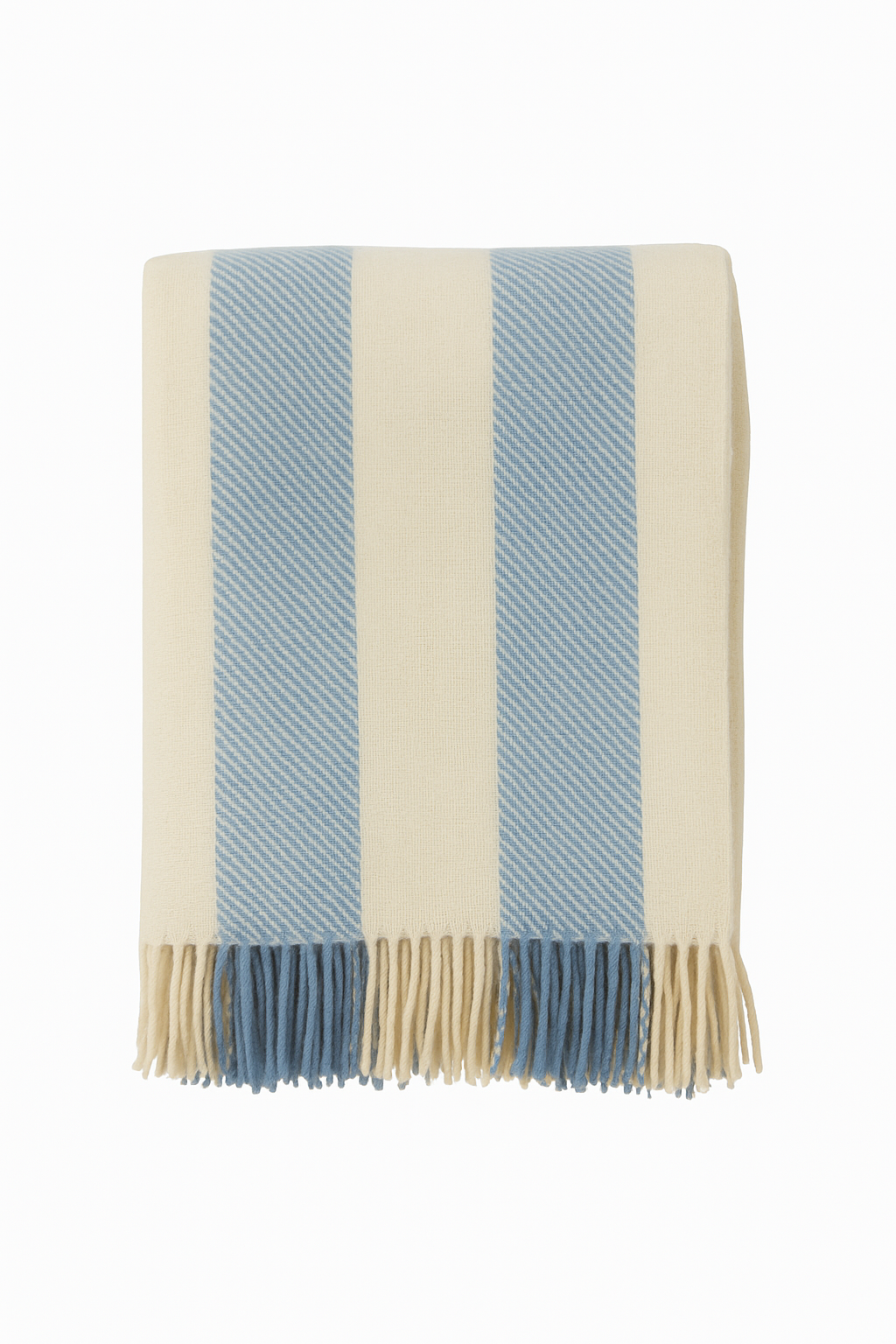 Klippan 100% wollen deken - Gotland - vertical stripe - blauw- 130x200