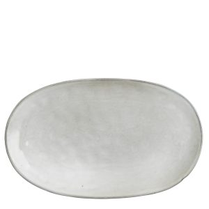 Mica Decorations Tabo Ovaal Bord – L36 x B22 x H5 cm – Grijs Mica Decorations Tabo Ovaal Bord – L36 x B22 x H5 cm – Grijs