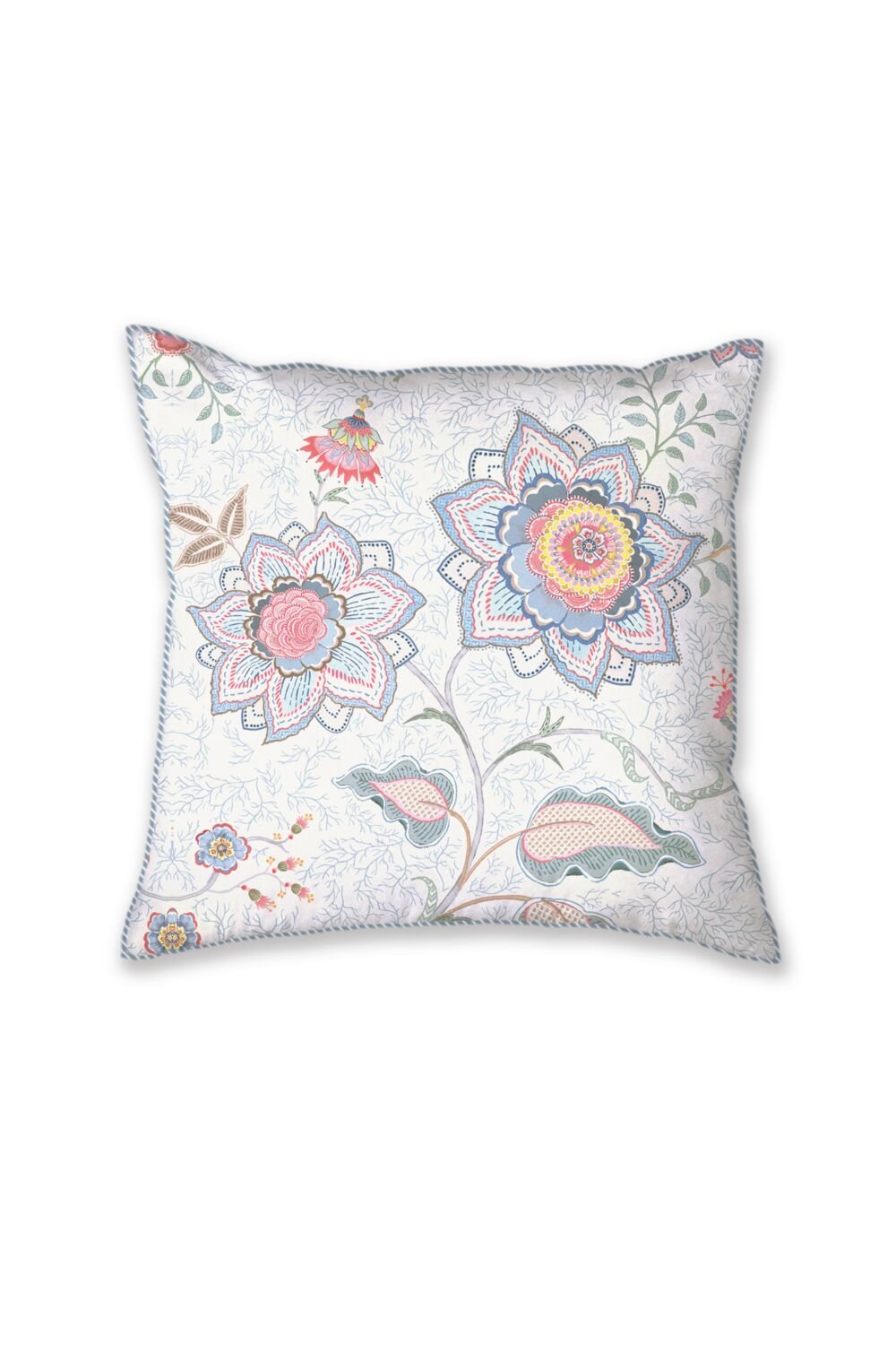 Pip Studio Decoratiekussen Mumbai Morning - 53 x 53 cm - Licht blauw