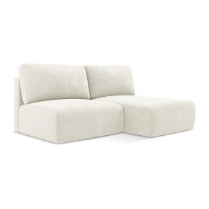 LaMiaSofa hoekbank rechts Ostia – chenille stof – wit – 210x149x79