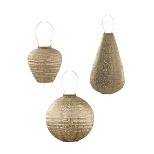 Lumiz solar lampion – golden set – 3 stuks Lumiz solar lampion – golden set – 3 stuks