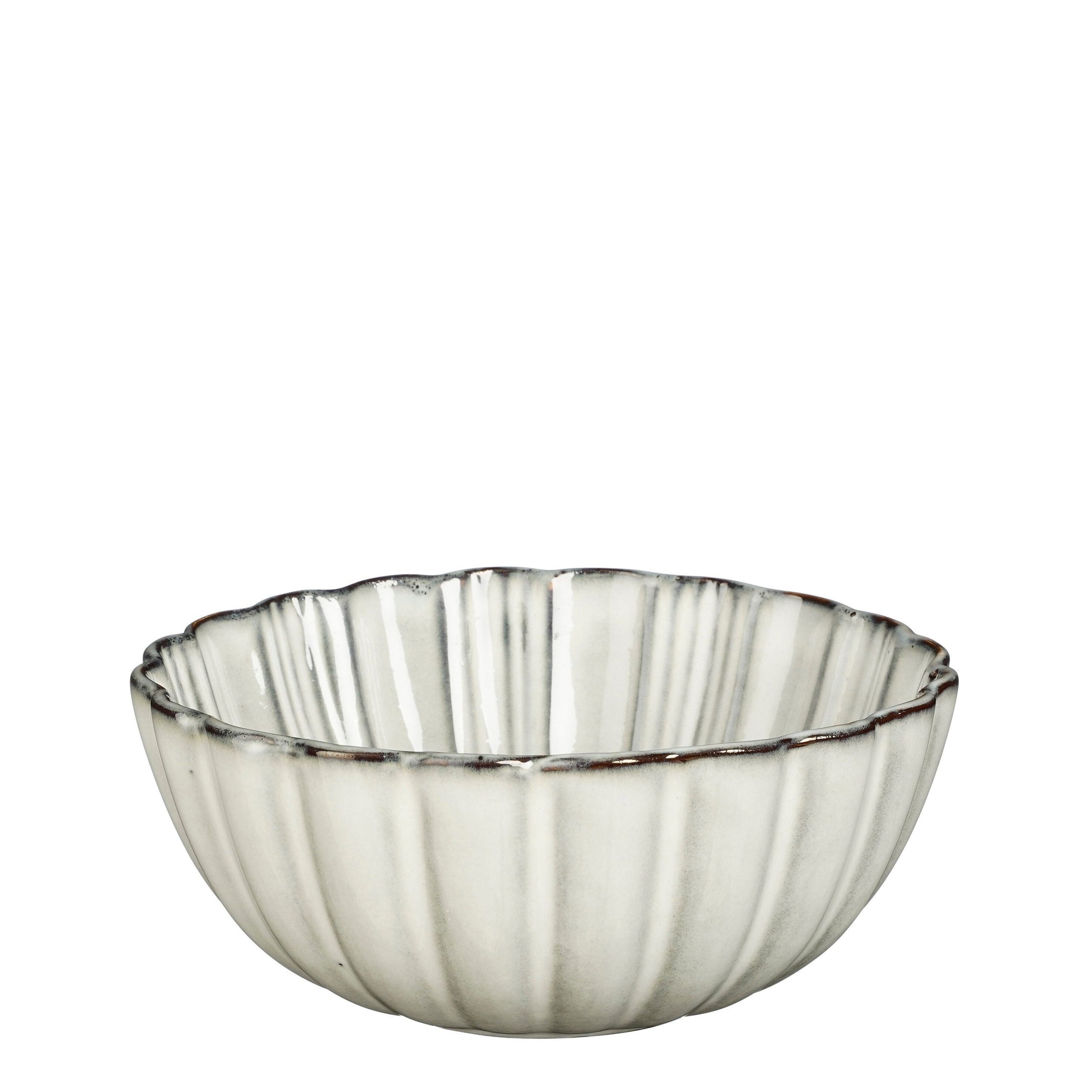 Mica Decorations Corfu Schaal - H9 x Ø17 cm - Keramiek - Grijs