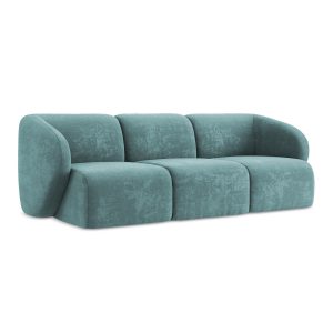 LaMiaSofa 3-zits bank Cervo – chenille stof – jeans – 244x94x75