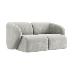 LaMiaSofa Tweezits modulaire bank Cervo – chenille stof – lichtgrijs – LaMiaSofa Tweezits modulaire bank Cervo – chenille stof – lichtgrijs –