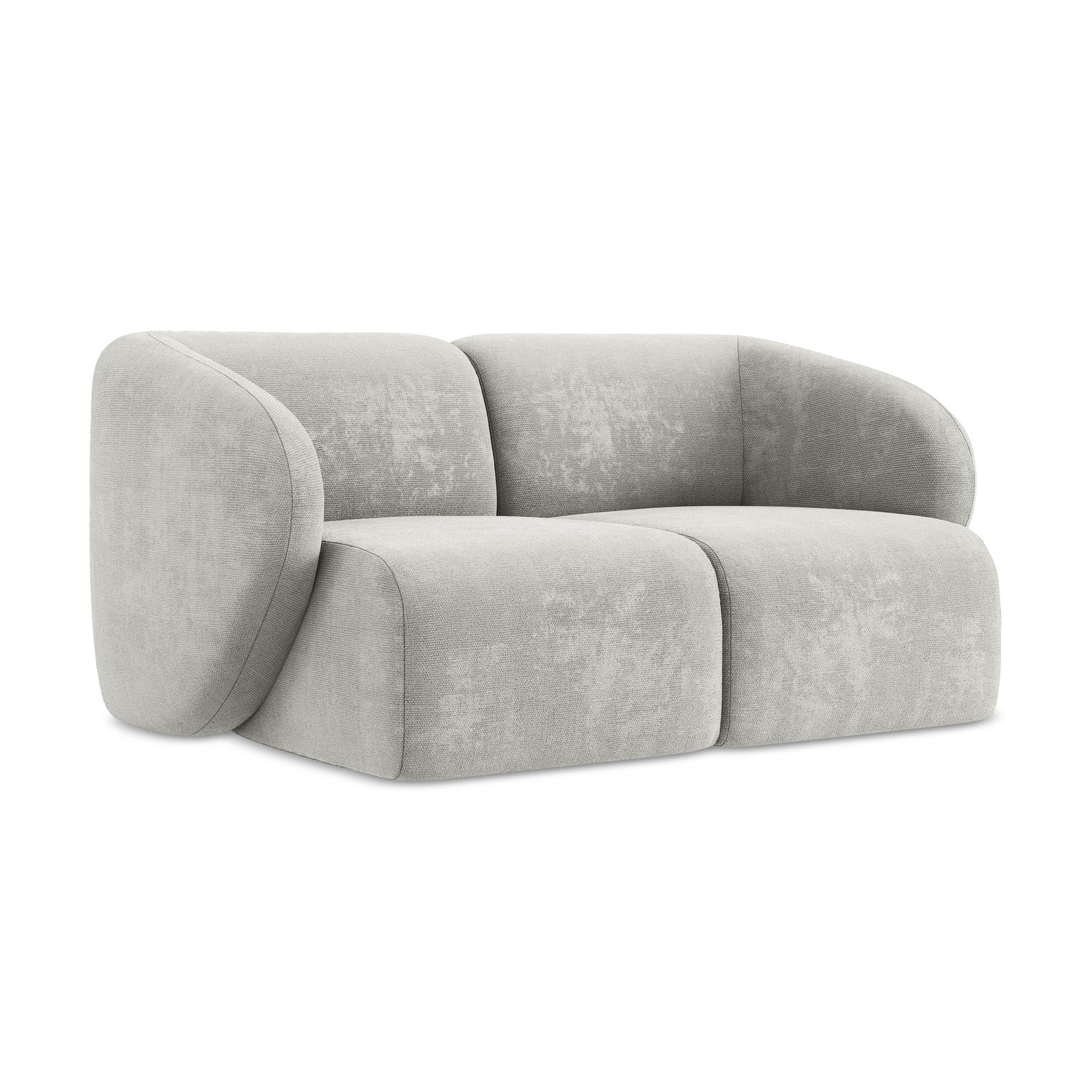 LaMiaSofa Tweezits modulaire bank Cervo - chenille stof - lichtgrijs -