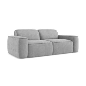 LaMiaSofa 3-zits bank Melissa – chenille stof – lichtgrijs – 204x102x7