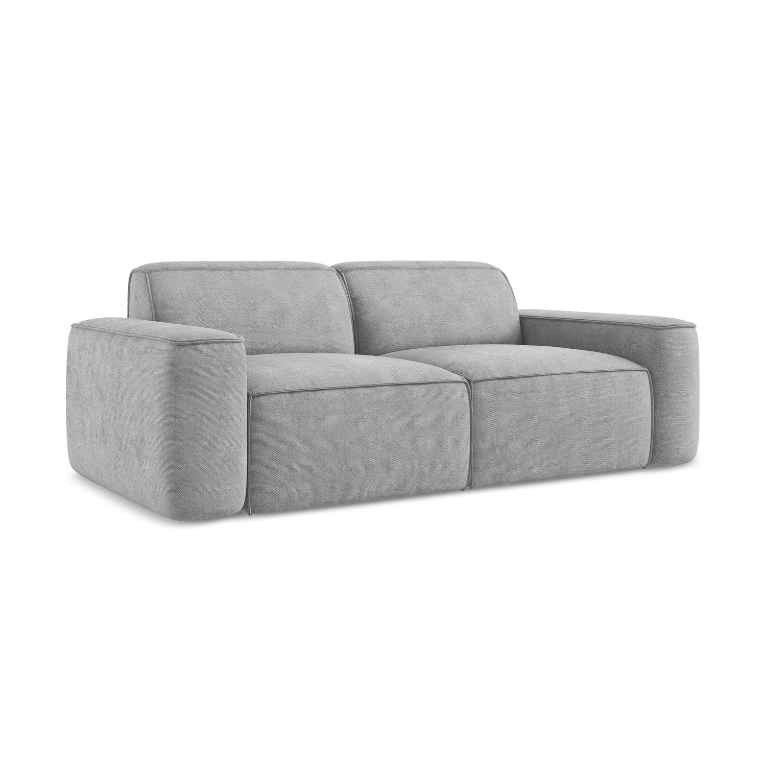 LaMiaSofa 3-zits bank Melissa - chenille stof - lichtgrijs - 204x102x7