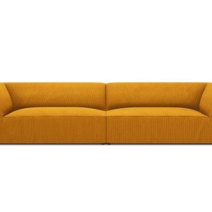 Micadoni Bank Ruby 4-zits, ribfluwelen, geel – 93x302x69cm Micadoni Bank Ruby 4-zits, ribfluwelen, geel – 93x302x69cm