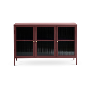 Olivine Katja Sideboard Dressoir Rood – Metaal – Glas – 132 cm Olivine Katja Sideboard Dressoir Rood – Metaal – Glas – 132 cm