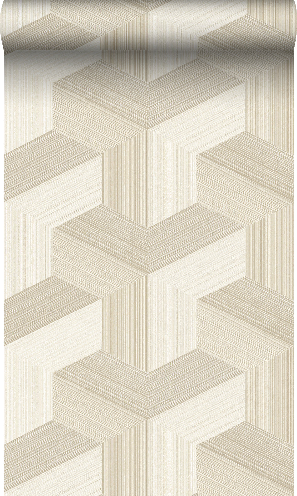 Origin Wallcoverings behang grafisch 3D motief lichtbeige - 53 cm x 10