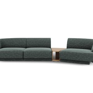 Micadoni Rechte modulaire bank Miley 3-zits, chenille, olie – 126x303x Micadoni Rechte modulaire bank Miley 3-zits, chenille, olie – 126x303x