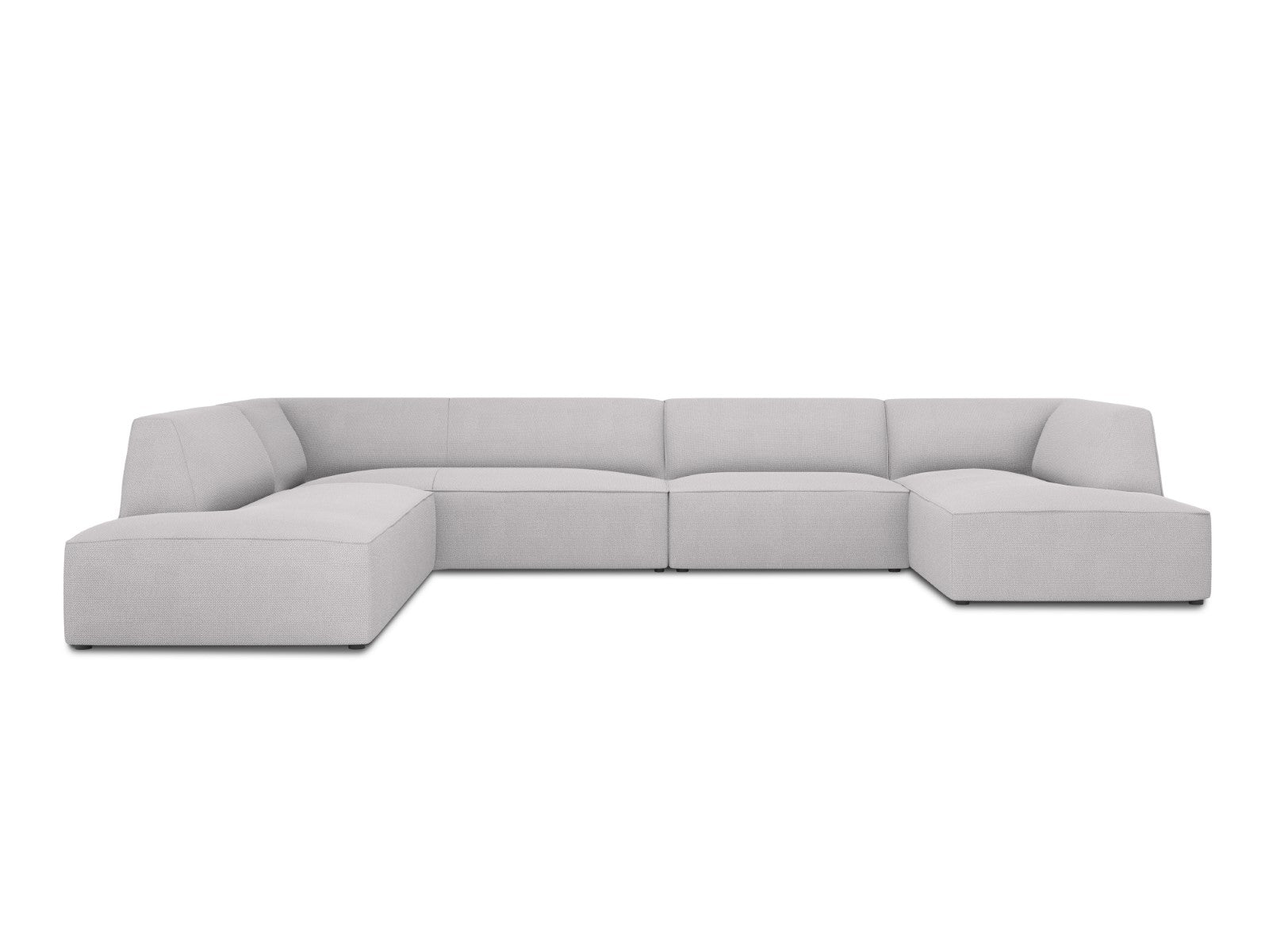 Micadoni Panoramische hoekbank links Ruby 7-zits, structurele stof, li