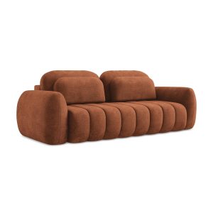 LaMiaSofa 3-zits slaapbank Ginosa – chenille stof – terracotta – 266×1