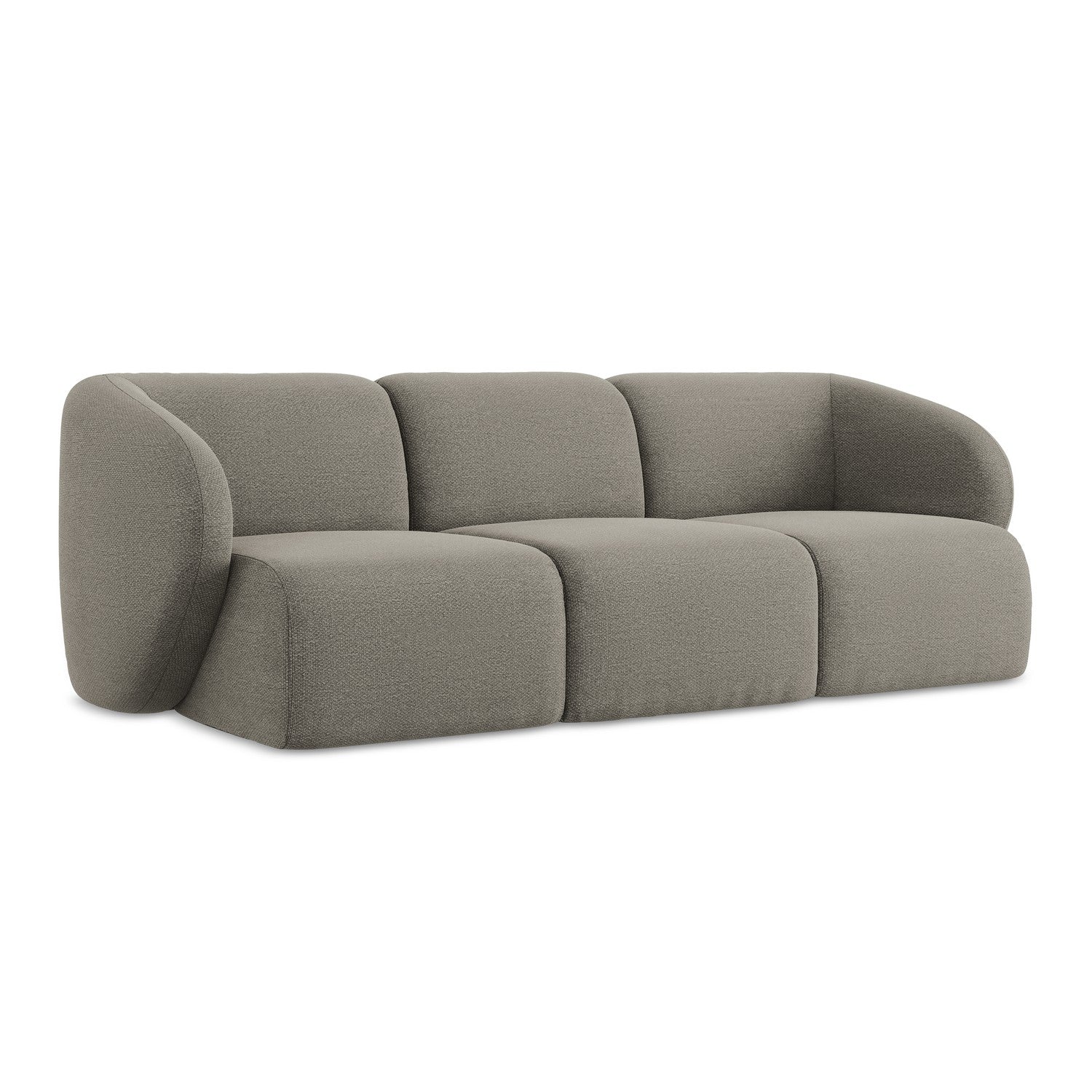 LaMiaSofa 3-zits bank Cervo - bouclé - grijs - 244x94x75