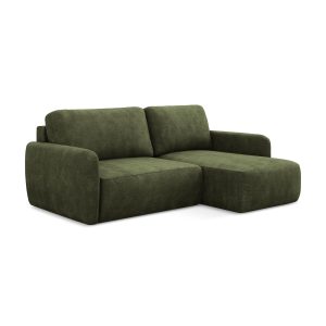 LaMiaSofa hoekbank rechts Corle – chenille stof – olijf – 207x148x86 LaMiaSofa hoekbank rechts Corle – chenille stof – olijf – 207x148x86