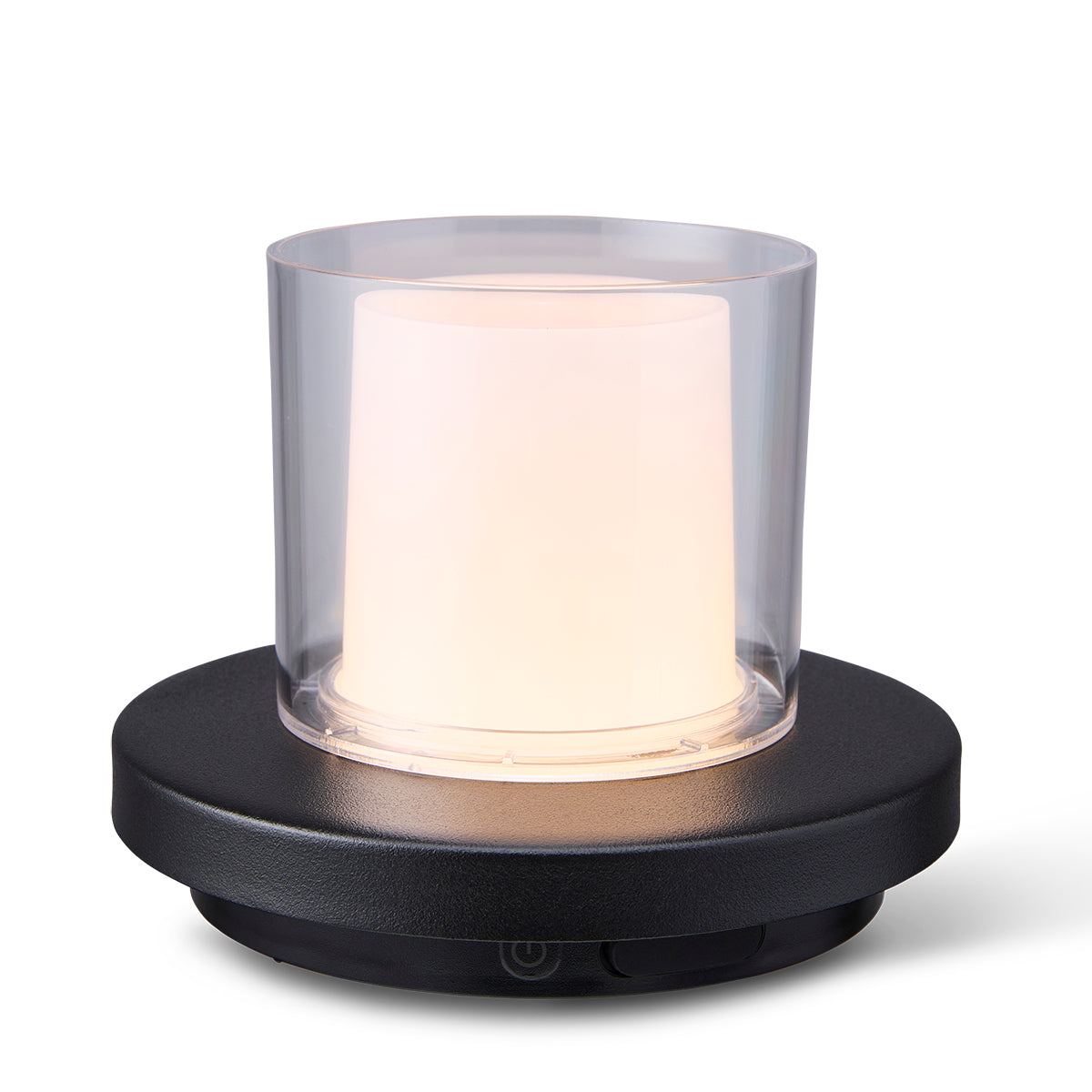 Lighto | Tafellamp zwart met helder glas solar voor buiten | Dimbaar |