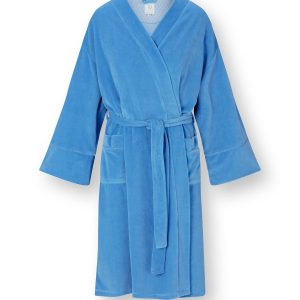 Pip Studio – Naomi Kimono Dames – Velvet – Blauw – XL Pip Studio – Naomi Kimono Dames – Velvet – Blauw – XL