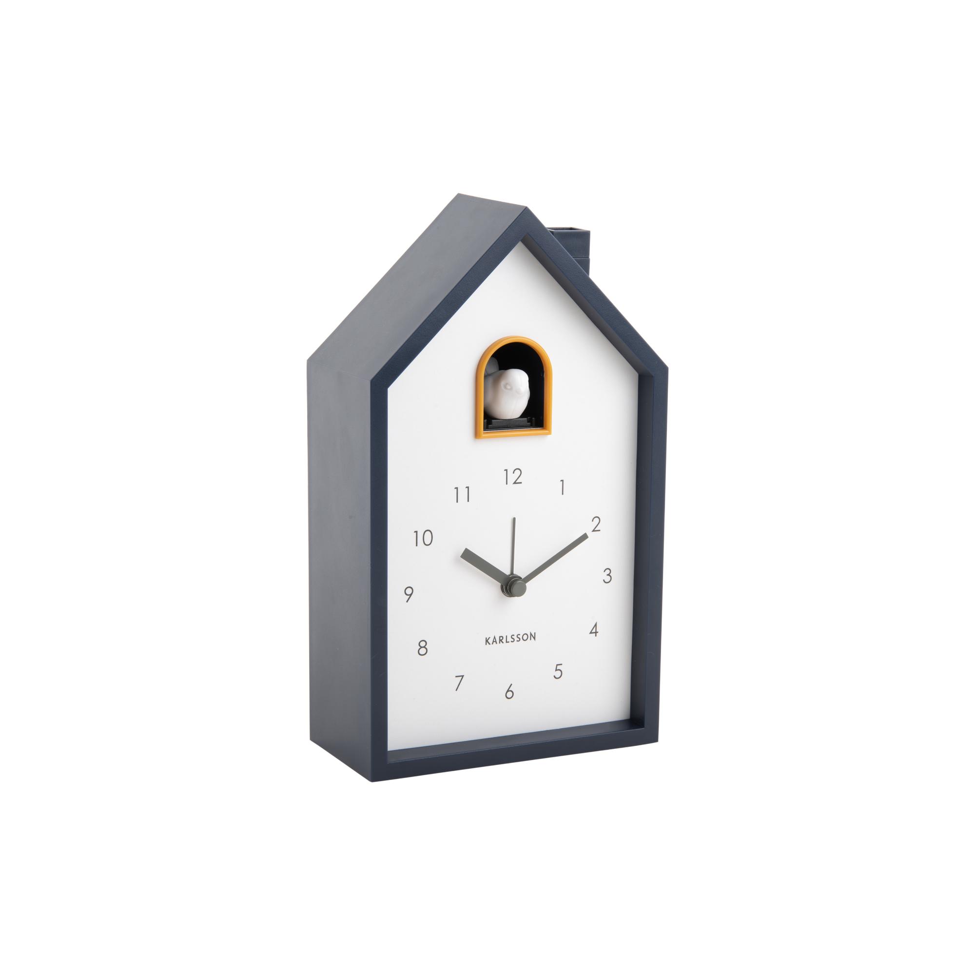 Karlsson wekker Modern Cuckoo - blauw - 12x6x20cm - Vaderdag - Vaderda