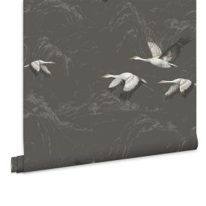 Laura Ashley Vliesbehang – Animalia Dark Steel – 10mx52cm Laura Ashley Vliesbehang – Animalia Dark Steel – 10mx52cm