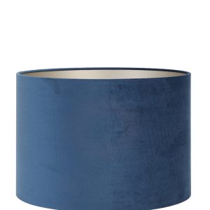 Light & Living lampenkap VELOURS – Ø25x18cm – blauw Light & Living lampenkap VELOURS – Ø25x18cm – blauw