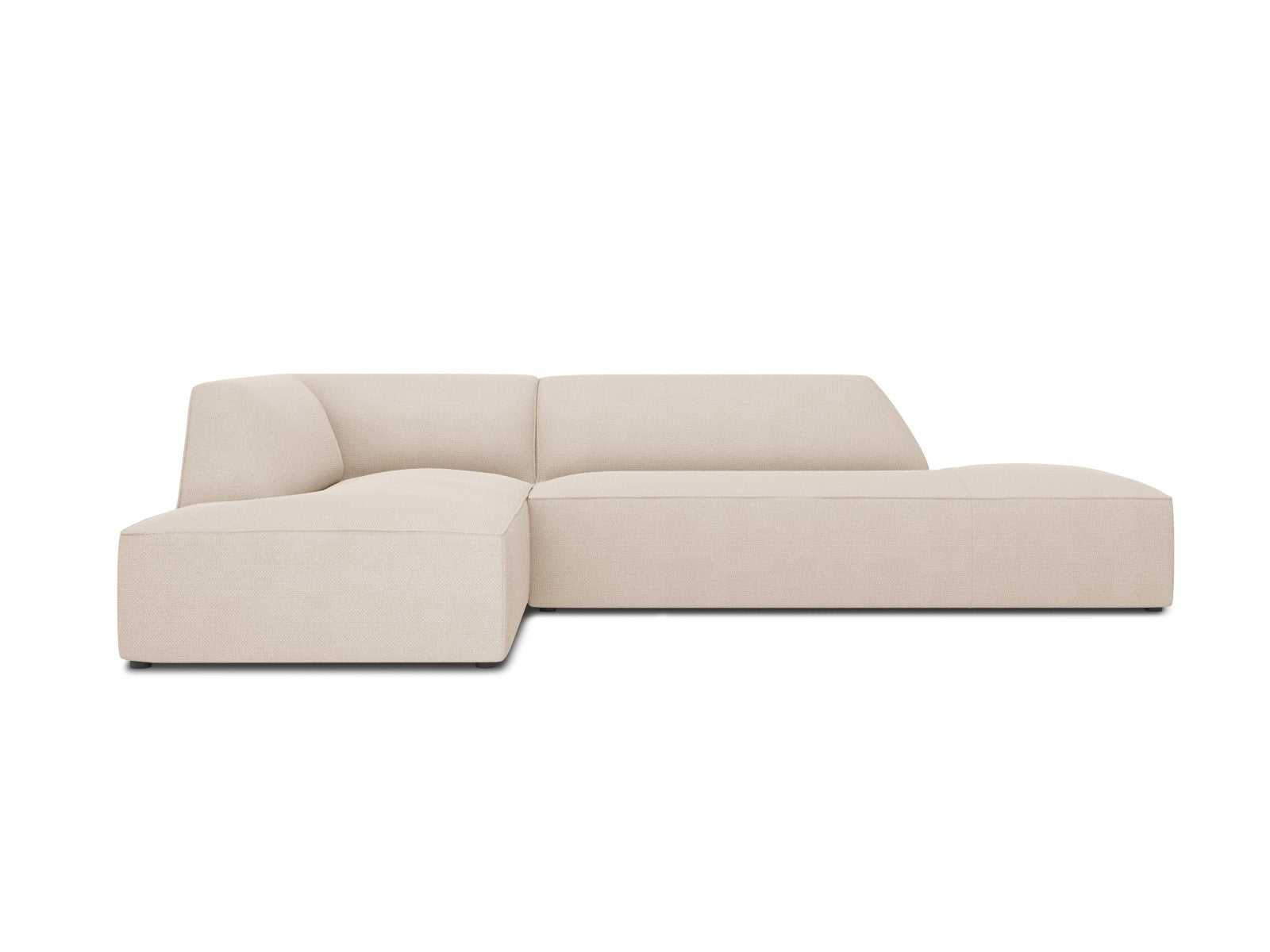 Micadoni linker hoekbank Ruby 4-zits, structurele stof, beige - 180x27