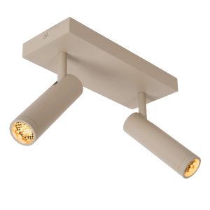 Lucide plafondspot GRADO – 2xGU10 (MR11) – Taupe Lucide plafondspot GRADO – 2xGU10 (MR11) – Taupe