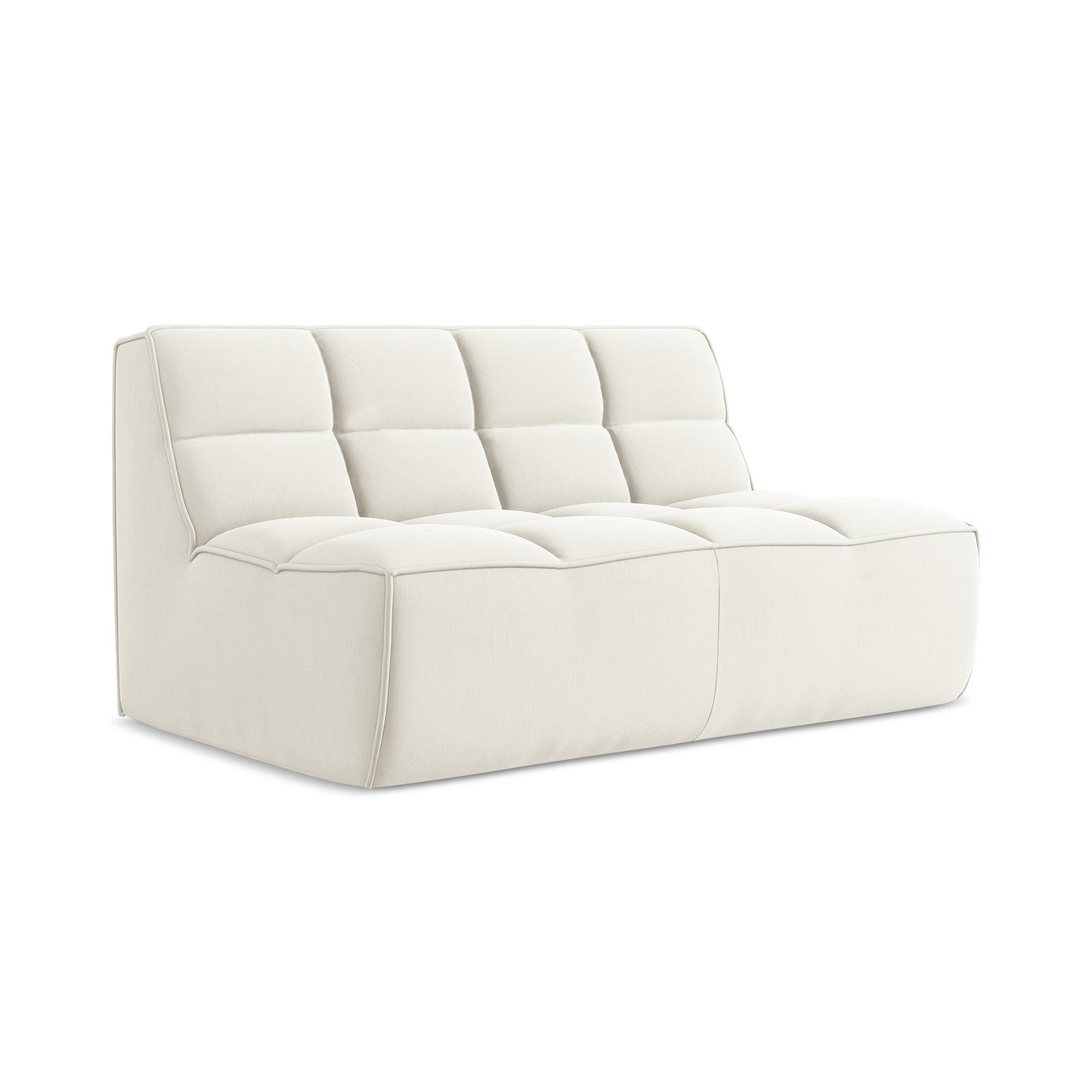 LaMiaSofa Tweezits modulaire bank Belluno - velours - lichtbeige - 160