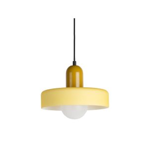 Leitmotiv hanglamp Opaco Grato – geel – Ø25cm Leitmotiv hanglamp Opaco Grato – geel – Ø25cm
