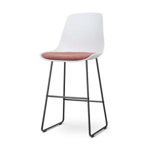 Nolon Nino-Liv Barkruk Wit – Terracotta Kussen – Zwart Frame – 75 cm Nolon Nino-Liv Barkruk Wit – Terracotta Kussen – Zwart Frame – 75 cm