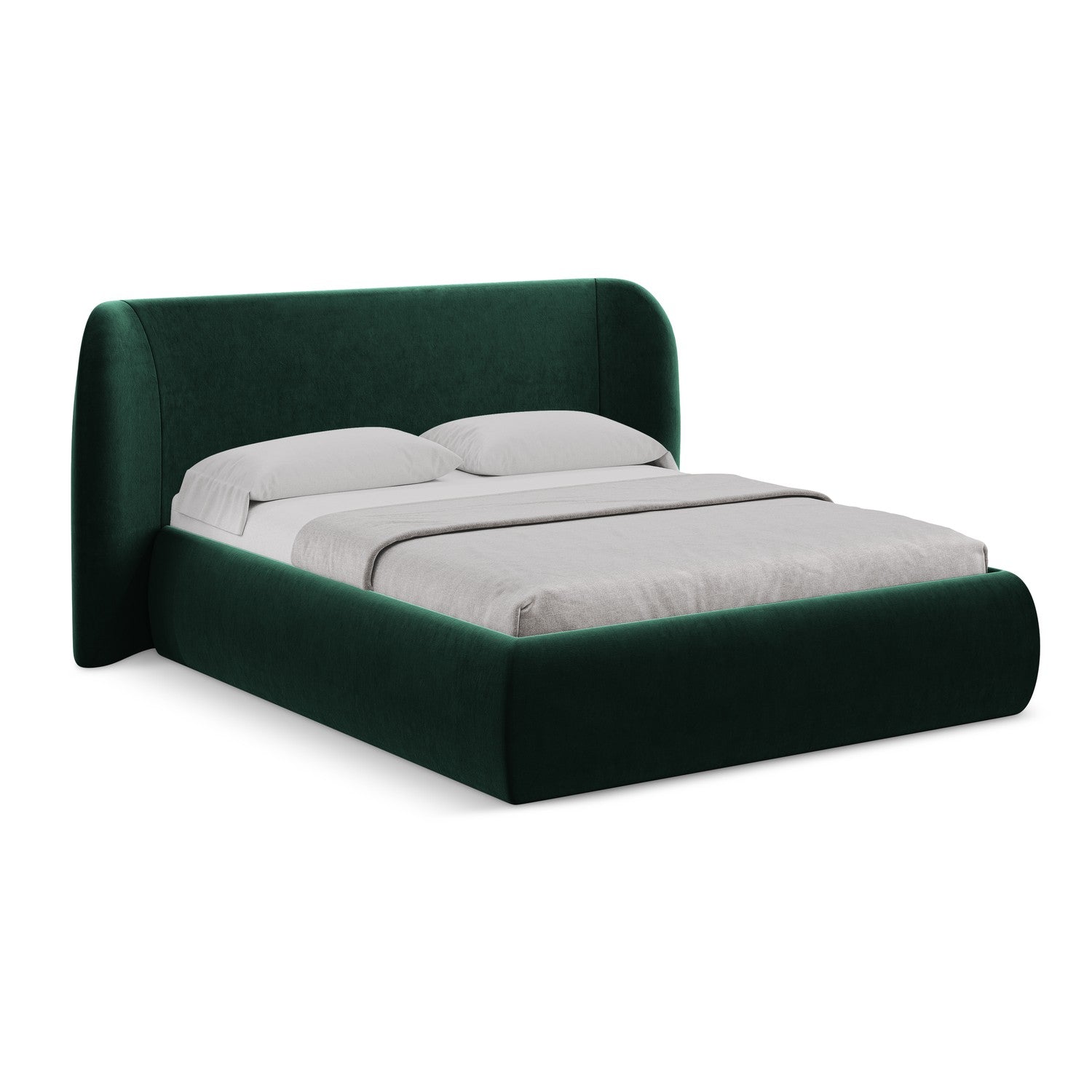 LaMiaSofa Bed met opbergruimte Trieste - velours - flessengroen - 210x