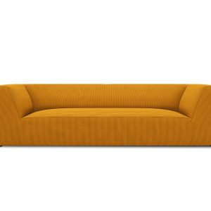 Micadoni Bank Ruby 3-zits, ribfluwelen, geel – 93x232x69cm Micadoni Bank Ruby 3-zits, ribfluwelen, geel – 93x232x69cm