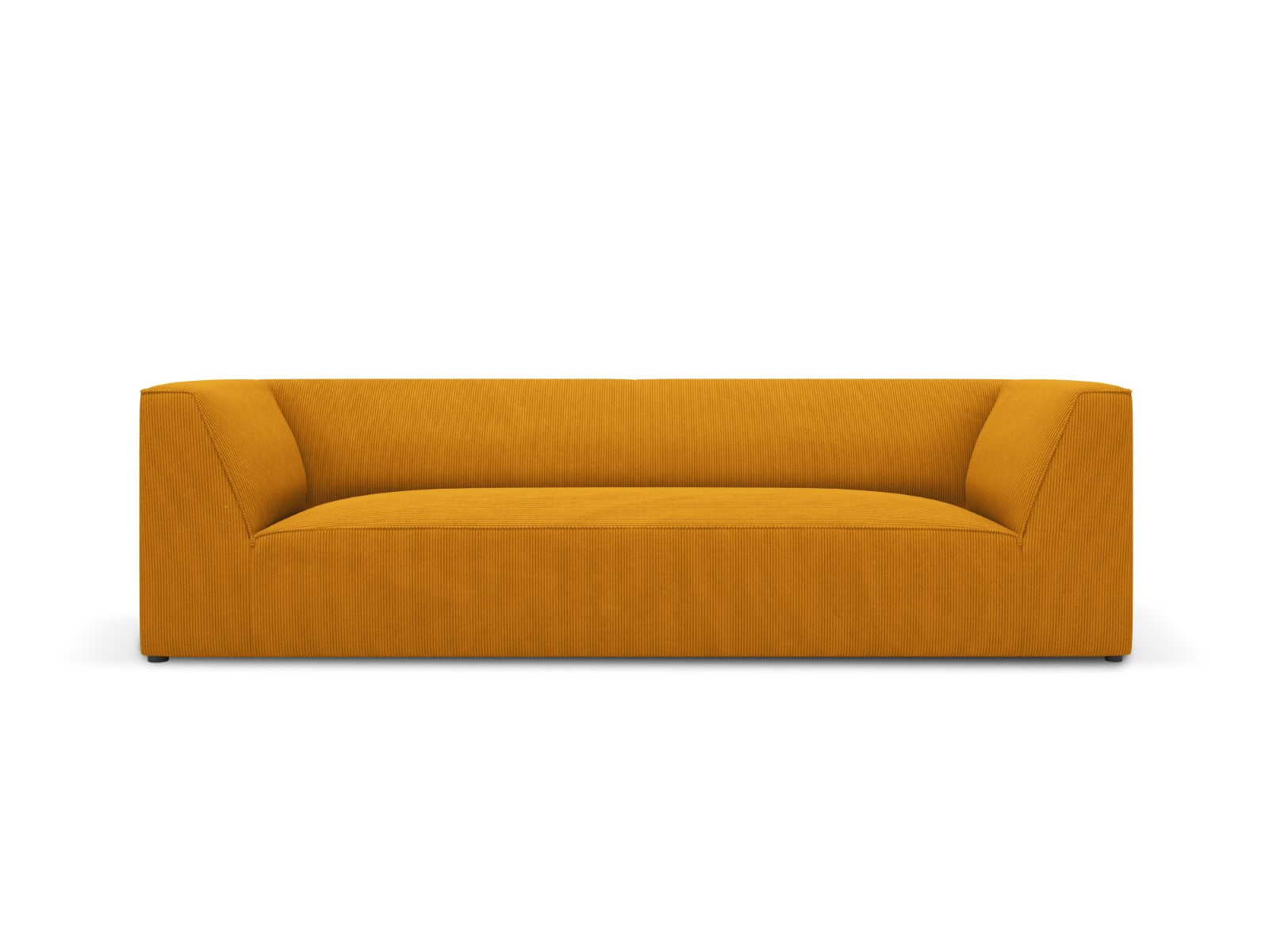 Micadoni Bank Ruby 3-zits, ribfluwelen, geel - 93x232x69cm