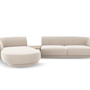 Micadoni linker modulaire bank Miley 3-zits, flueel, lichtbeige – 178x Micadoni linker modulaire bank Miley 3-zits, flueel, lichtbeige – 178x