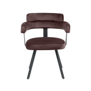 LABEL51 Eetkamerstoel Bardio – Taupe Velvet – Zithoogte 47cm – Set van LABEL51 Eetkamerstoel Bardio – Taupe Velvet – Zithoogte 47cm – Set van