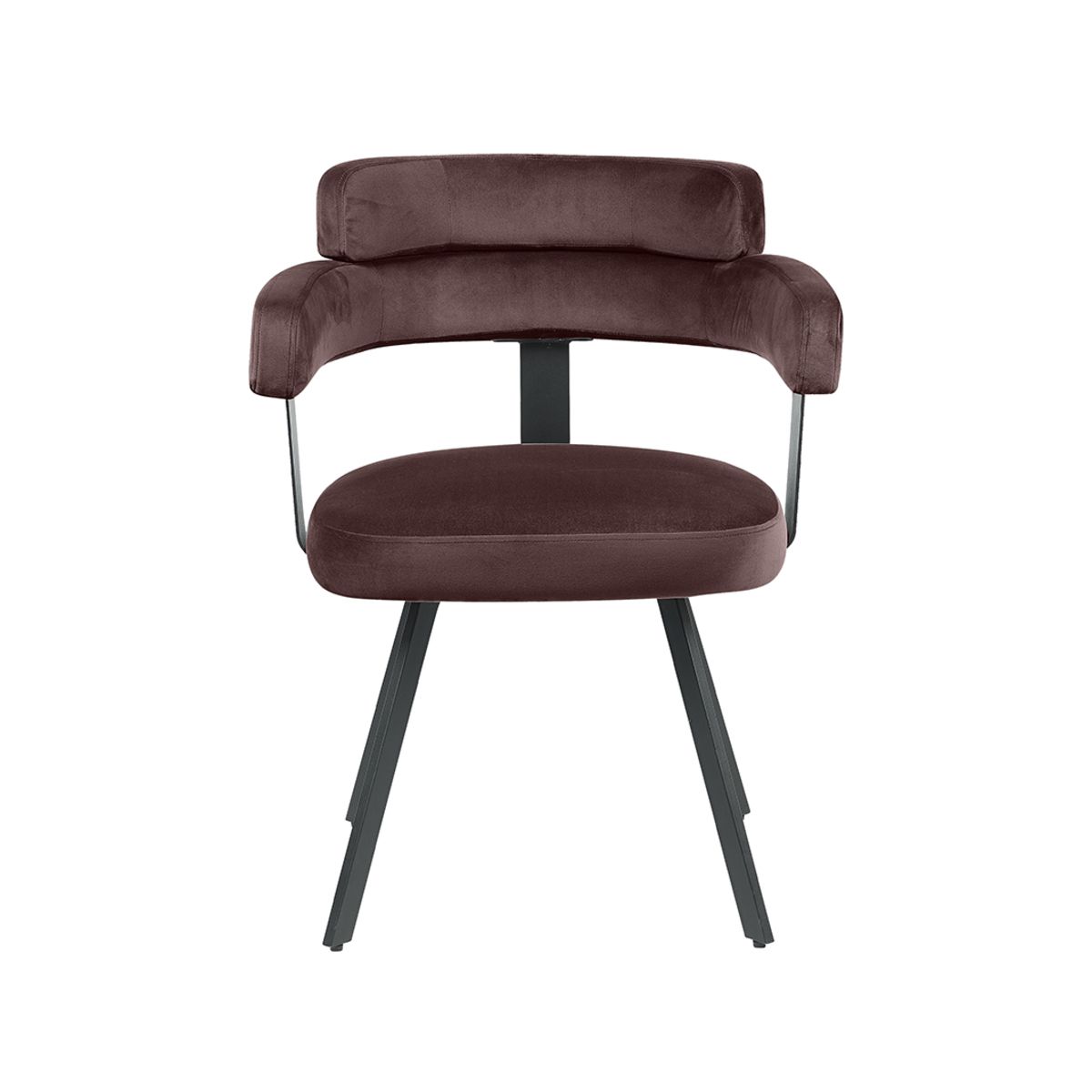 LABEL51 Eetkamerstoel Bardio - Taupe Velvet - Zithoogte 47cm - Set van