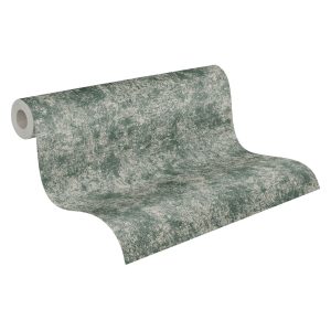 Livingwalls behang effen groen en crème – 53 cm x 10.05 m – AS-389701 Livingwalls behang effen groen en crème – 53 cm x 10.05 m – AS-389701
