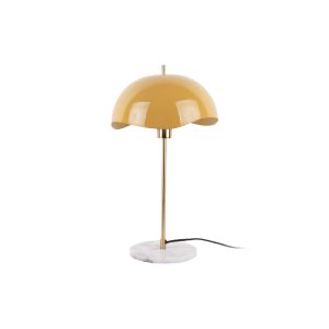 Leitmotiv tafellamp Waved Dome – geel – 30x30x56cm – Paddenstoellamp Leitmotiv tafellamp Waved Dome – geel – 30x30x56cm – Paddenstoellamp