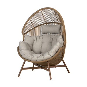 Lisomme Ayla Rattan Tuin Loungestoel Beige – Met Zitkussens Lisomme Ayla Rattan Tuin Loungestoel Beige – Met Zitkussens